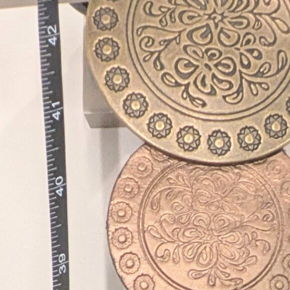 Women's Vintage Leather Boho Disc Belt (Brass, Copper, Bronze) - Picture 10 of 10